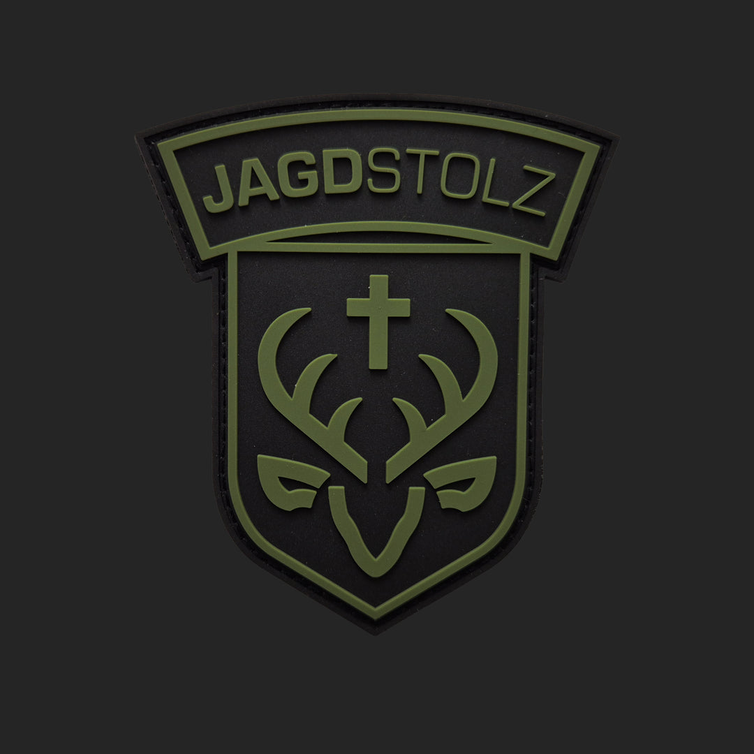 Jagdstolz Patch LOGO SCHWARZ/OLIV