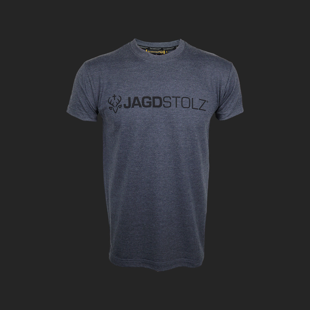 Jagdstolz T-Shirt Grau Logo Schwarz