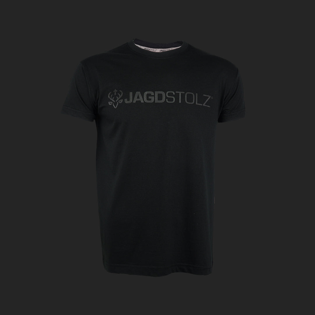 Jagdstolz T-Shirt FULL BLACK mit speziellem Dickschicht-Druck