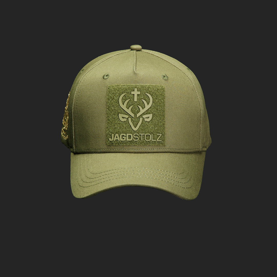 Jagdstolz Jubiläums-Cap Oliv Patch Barsch