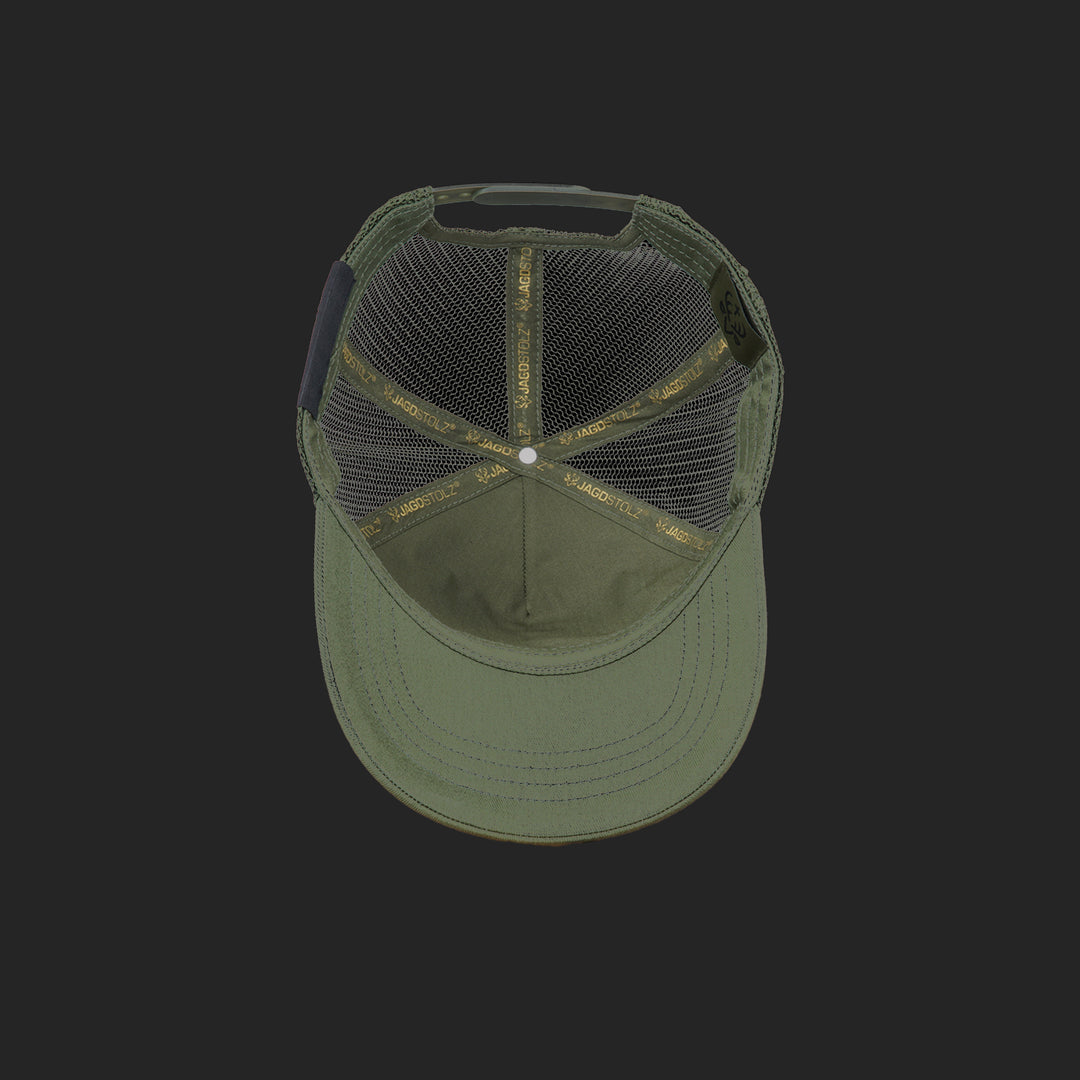 Jagdstolz Trucker Cap Oliv Patch Rehbock