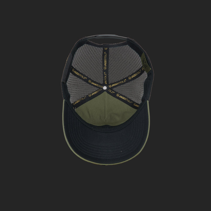 Jagdstolz Trucker Cap Oliv/Schwarz Patch Forelle
