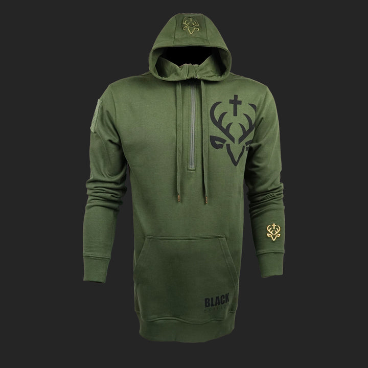 Jagdstolz Ansitz Hoodie Logo Schwarz