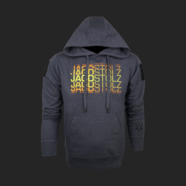 Jagdstolz Hoodie Grau Logo 80s
