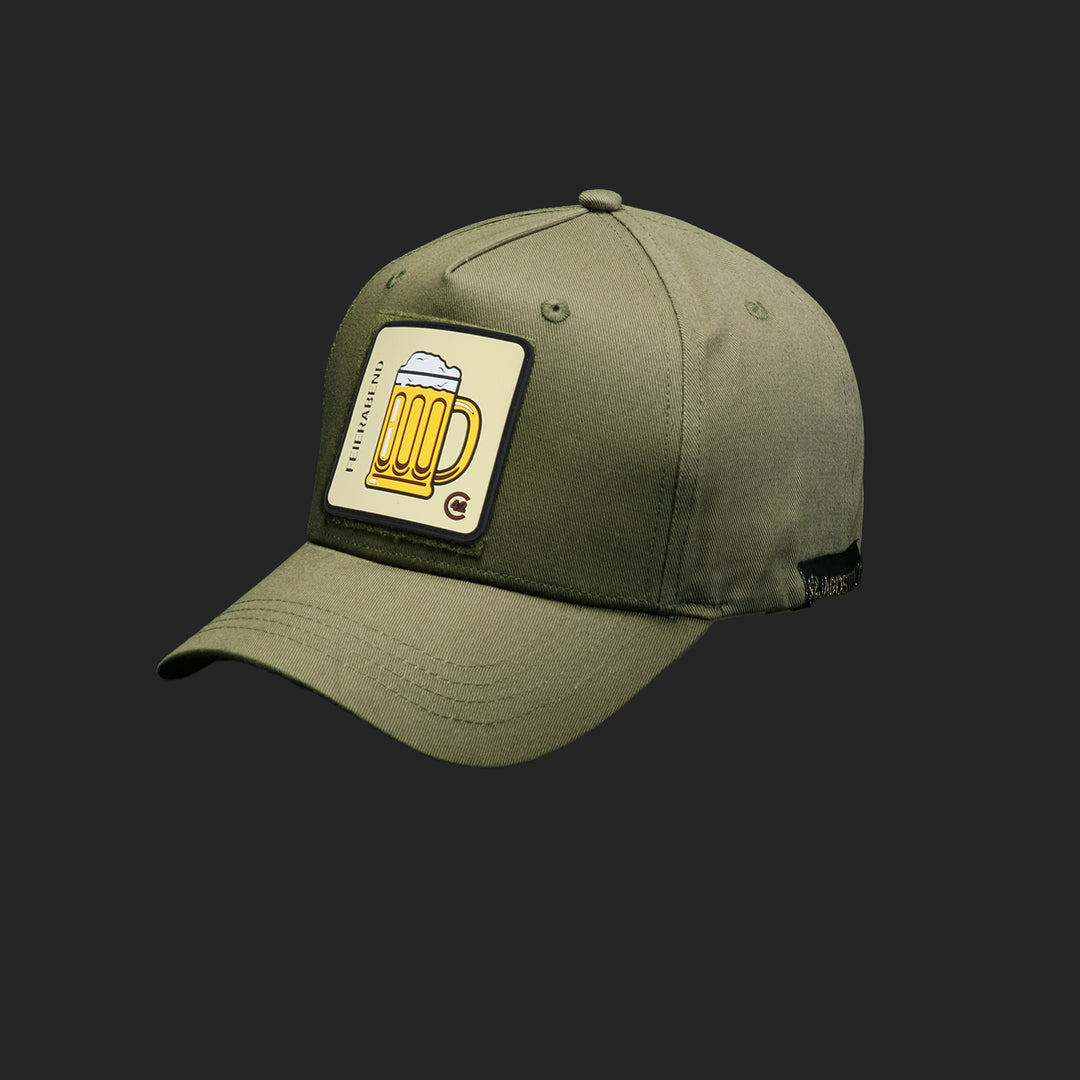 Jagdstolz Jubiläums-Cap Oliv Patch Feierabend