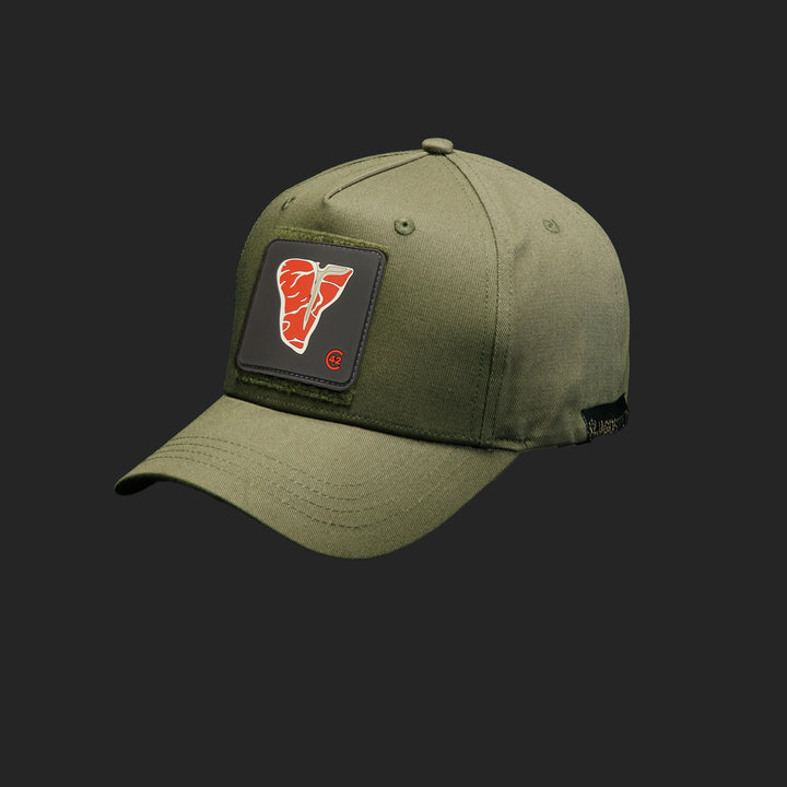Jagdstolz Jubiläums-Cap Oliv Patch T-Bone Steak