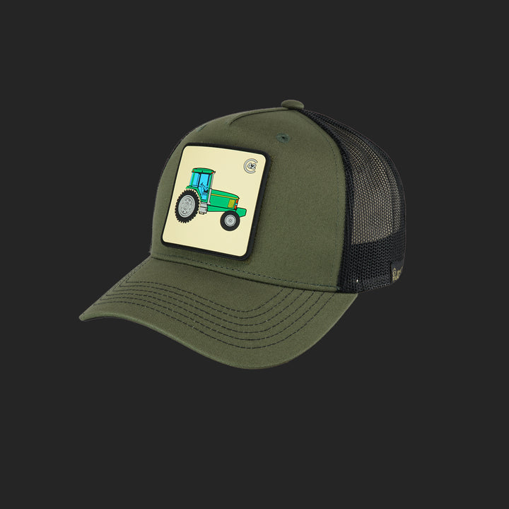 Jagdstolz Trucker Cap Oliv/Schwarz Patch Traktor