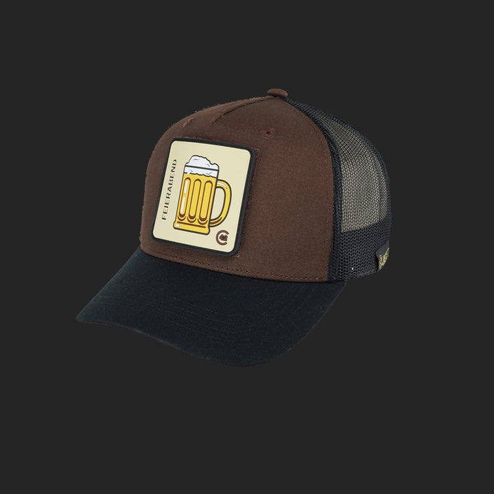 Jagdstolz Trucker Cap Braun/Schwarz Patch Feierabend