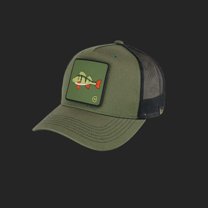 Jagdstolz Trucker Cap Oliv/Schwarz Patch Barsch