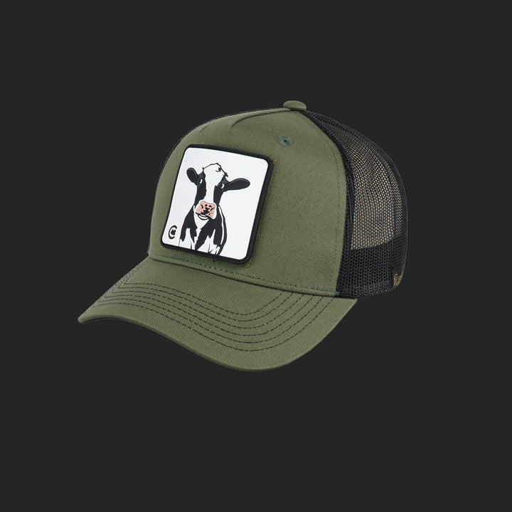 Jagdstolz Trucker Cap Oliv/Schwarz Patch Muh Kuh