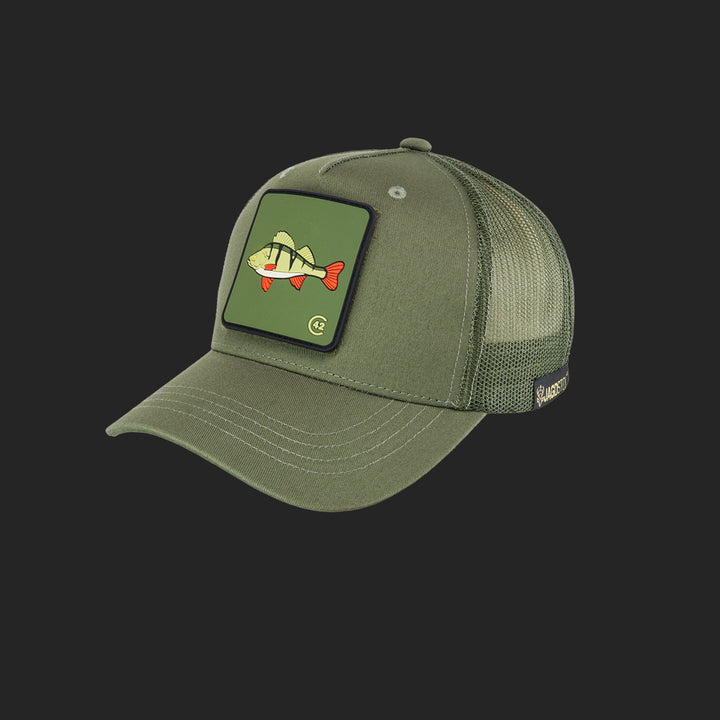Jagdstolz Trucker Cap Oliv Patch Barsch