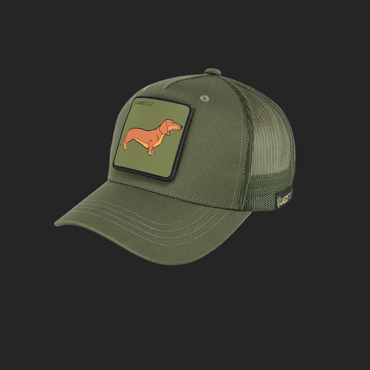 Jagdstolz Trucker Cap Oliv Patch Dackel