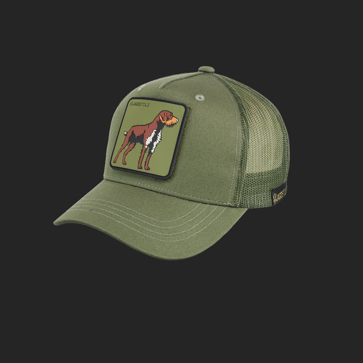 Jagdstolz Trucker Cap Oliv Patch Drahthaar