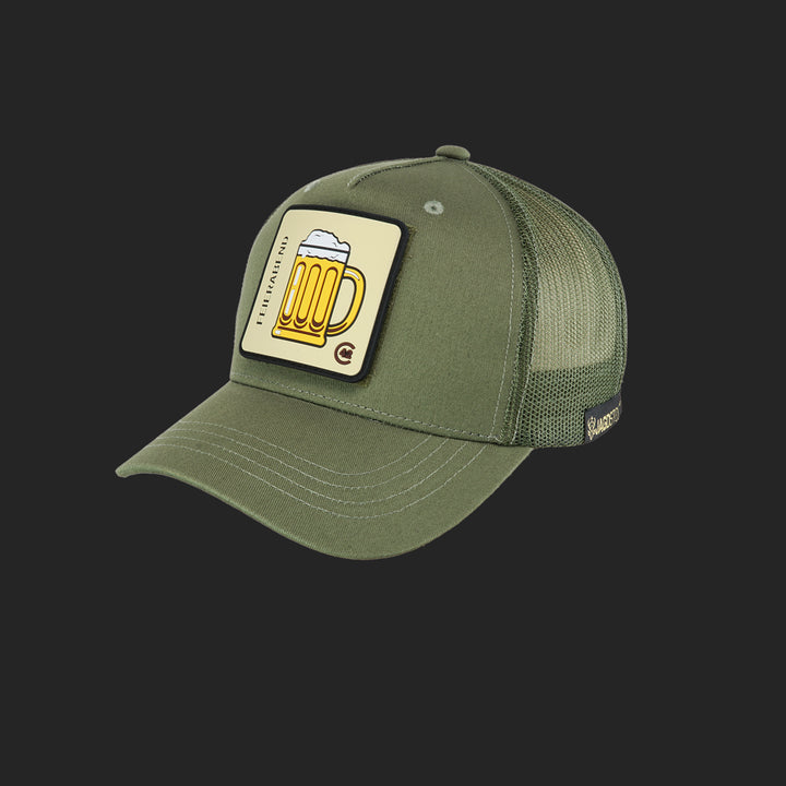 Jagdstolz Trucker Cap Oliv Patch Feierabend