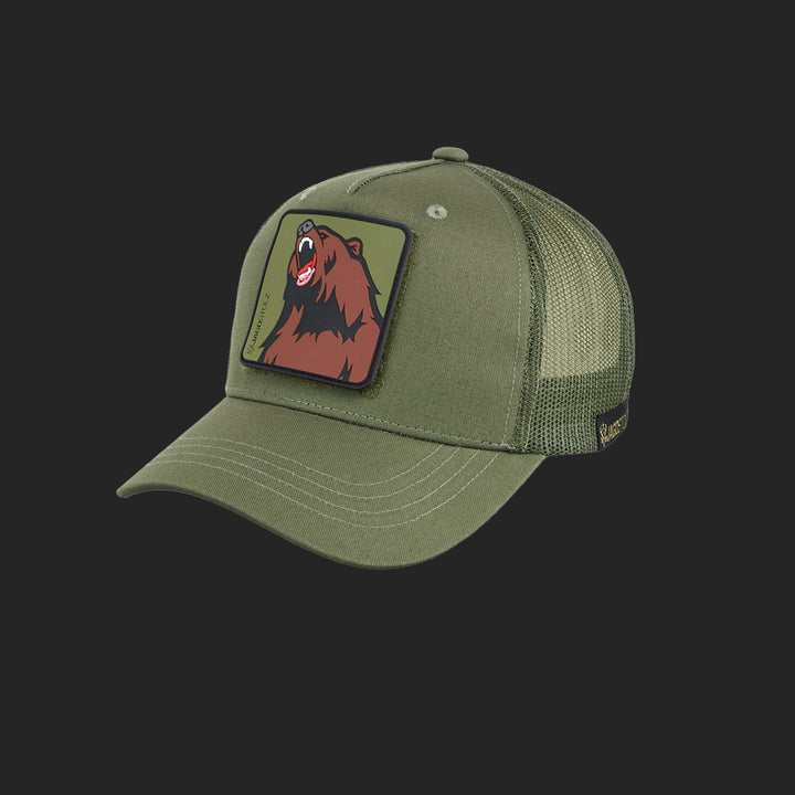 Jagdstolz Trucker Cap Oliv Patch NBH Grizzly