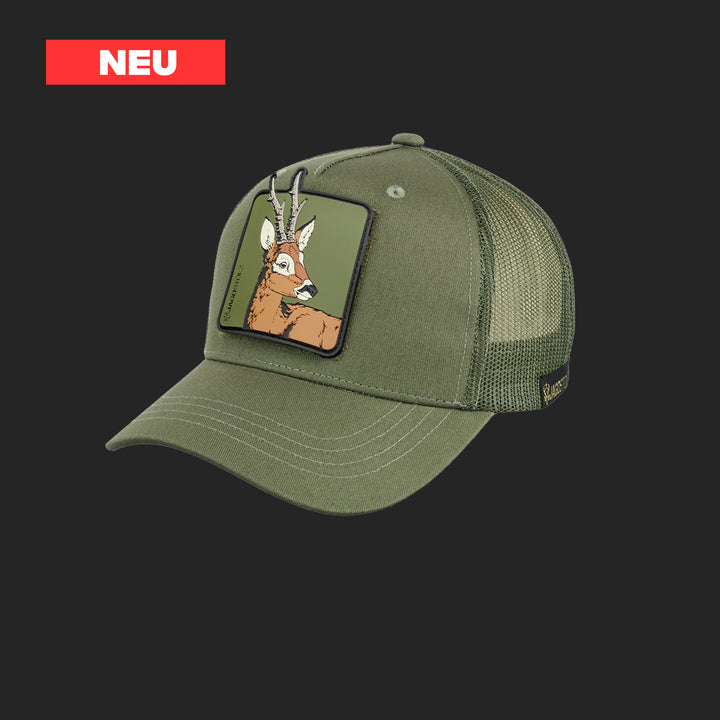 Jagdstolz Trucker Cap Oliv Patch Rehbock 2.0 | SONDEREDITION