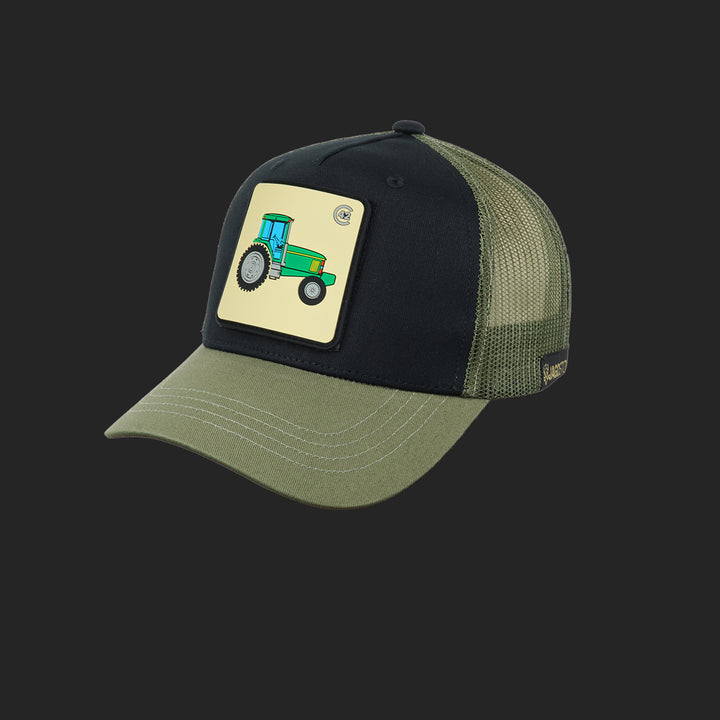 Jagdstolz Trucker Cap Schwarz/Oliv Patch Traktor