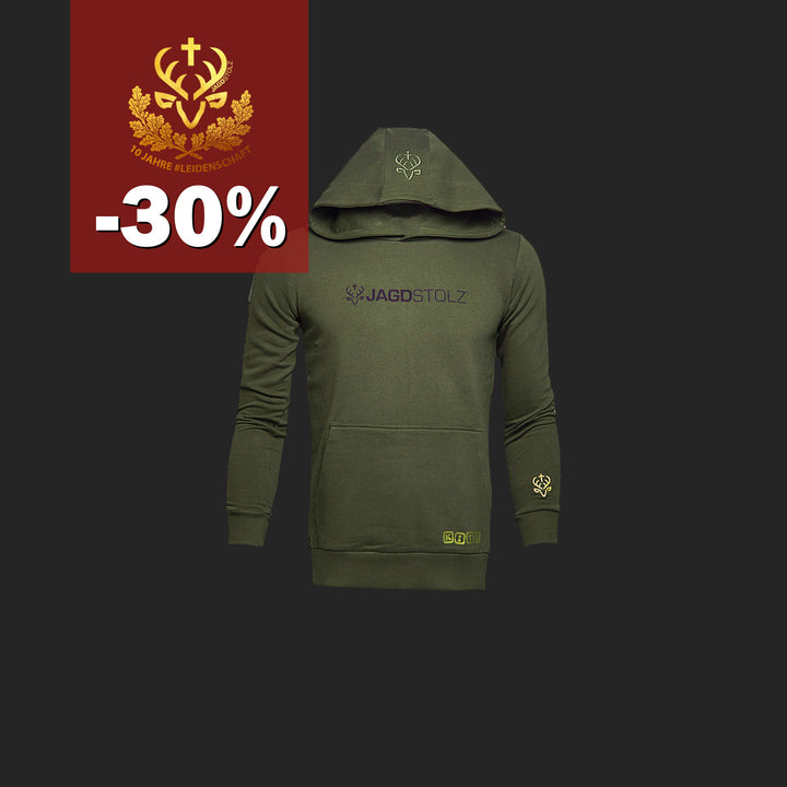 Jagdstolz Hoodie KITZ Logo Schwarz