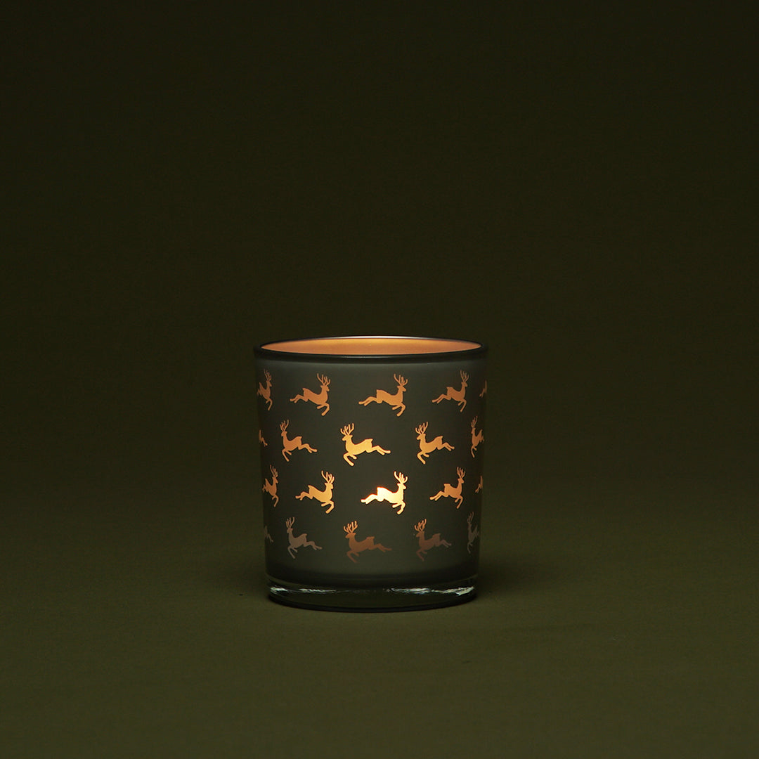 Edzard Teelichtglas Hiti mit Hirschmotiv