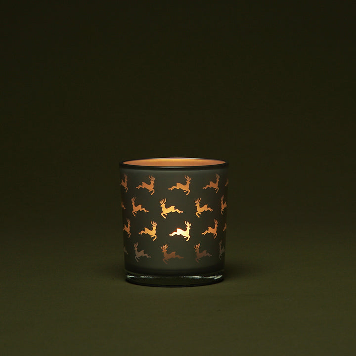 Edzard Teelichtglas Hiti mit Hirschmotiv