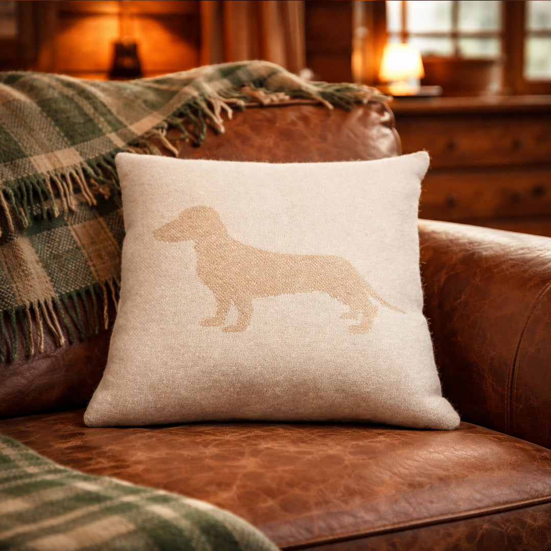 Belpo - Wollkissen Dackel Beige